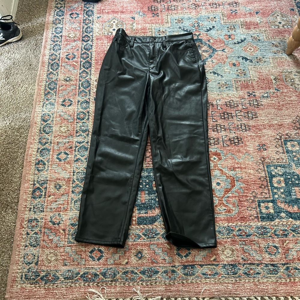 Madewell Faux Leather Black Pants